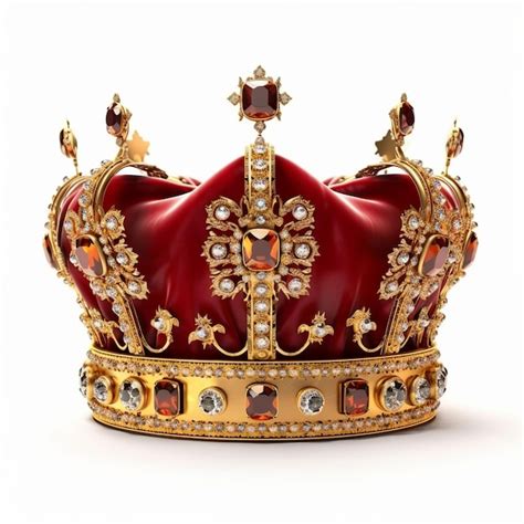 Premium Ai Image Royal Gold Crown With Precious Stones And Jewelry