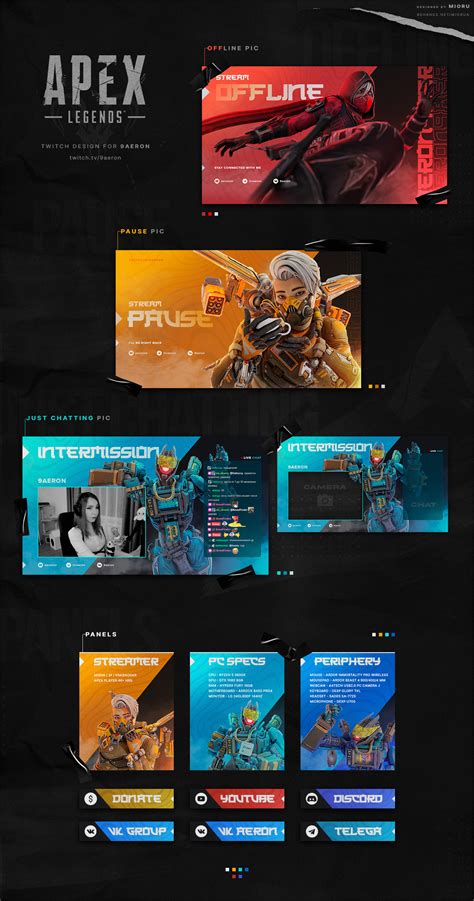 Twitch design overlays for Apex Legends streamers :: Behance