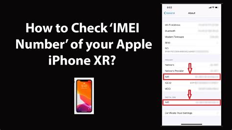 How To Check IMEI Number Of Your Apple IPhone XR YouTube