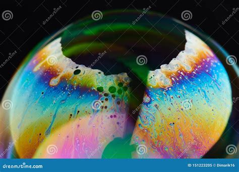 Rainbow Color Surface Of Liquid Sphere Stock Image Image Of Bubbles