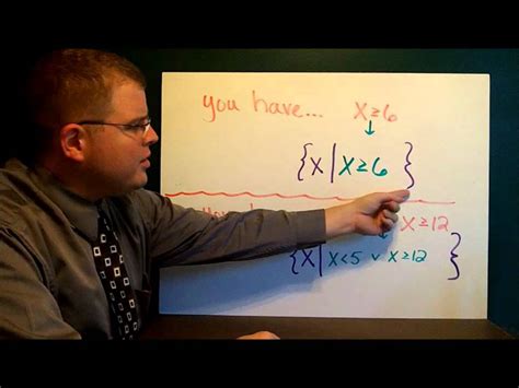 Solving Compound Inequalities And Set Builder Notation Youtube