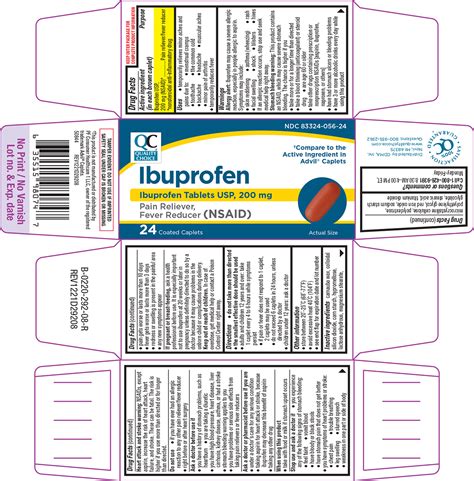 Fda Label For Ibuprofen Tablet Film Coated Oral Indications Usage