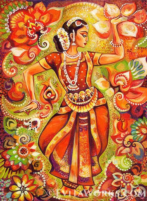 Indian Classic Dancer Artwork Bharatanatyam Hands Henna Woman Sari Dress Etsy Dance