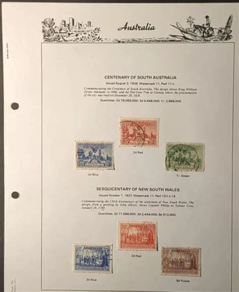 Australian Pre Decimal Stamps Series A Mixed Lot Unchecked Used On Page