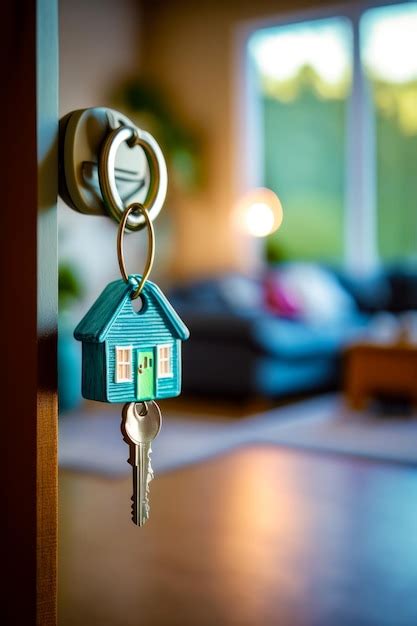 Chaveiro Em Forma De Casa Chave De Casa Pendurada Na Lateral