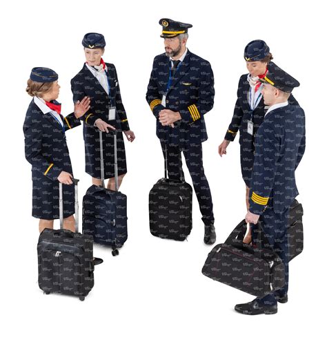 Cut Out Air Crew Standing Seen From Above Vishopper