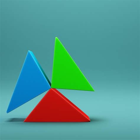 Premium Photo Abstract Minimal Scene Geometric Shapes Red Green And