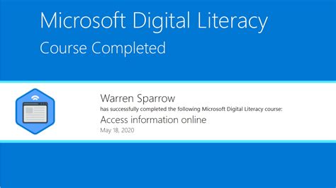 warren sparrow microsoft digital literacy