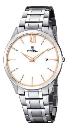 Reloj Festina F Quartz Acero Calendario Ofic Mercadolibre