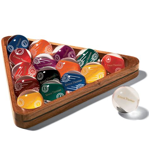 The Game Enhancing Personalized Billiard Balls Hammacher Schlemmer