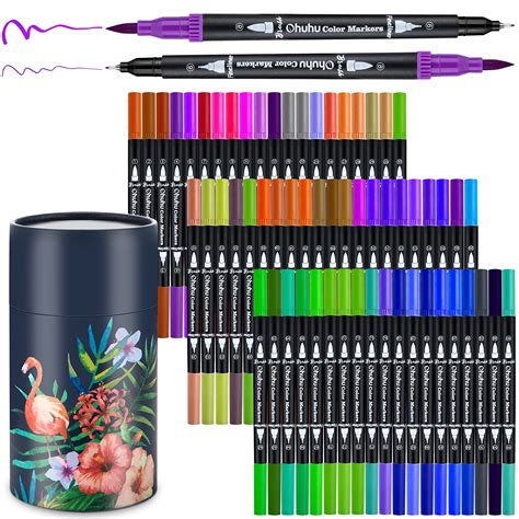 Ohuhu Art Markers Dual Tips Coloring Brush Fineliner Color Pens