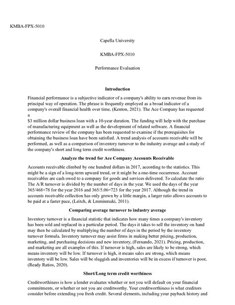 MBA FPX5010 3rd Assessment 1st Attempt Docx KMBA FPX 5010 Capella