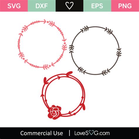 Various Monogram Frames SVG Cut File - Lovesvg.com