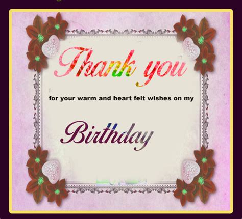 Thank You Wishes For Birthday. Free Birthday Thank You eCards | 123 ...