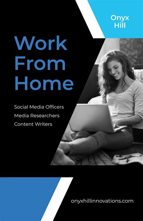 Free Work from Home Poster Templates, Editable and Printable