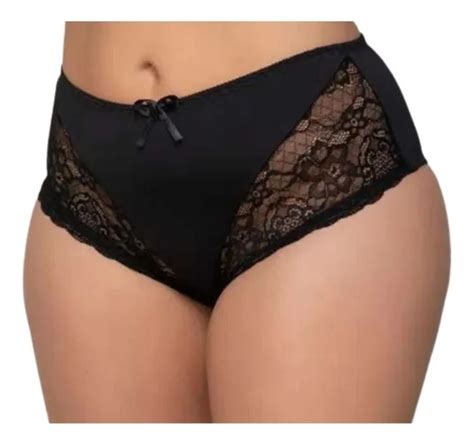 D gi Lingerie Plus Size KIT 3 Calcinhas 50 52 54 56 58 60 62 64 Algodão Plus Size