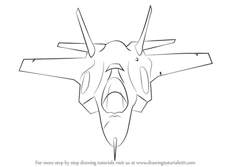 Learn How to Draw Lockheed Martin F-35 Lightning II (Fighter Jets) Step ...