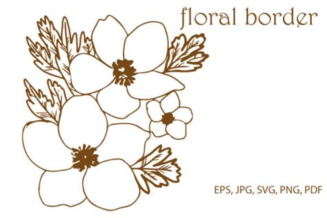 Floral Border Corner Svg Vector Graphic By Cibula · Creative Fabrica