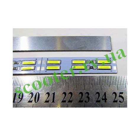 Светодиодная полоса (12V, 30шт диодов, 25см) на алюминиевой основе