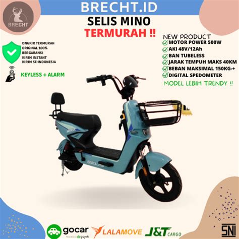 Jual Sepeda Listrik Electric Bike Selis Mino 500 Watt Shopee Indonesia