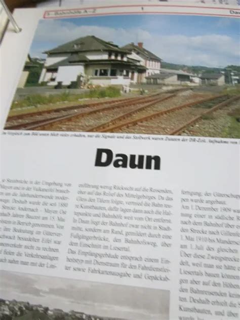 Bahnhof Gleisplan N Daun Rheinland Pfalz S Eur Picclick De