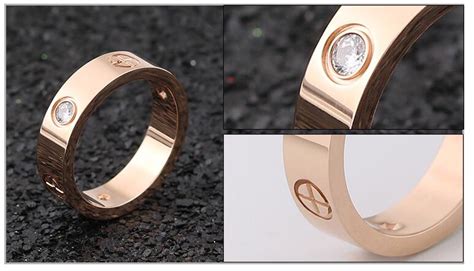 Mode Rose Gold Edelstahl Ring Mit Stein Kristall Für Mädchen Frauen