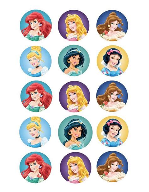 Disney Princess 3d Cupcake Toppers Edible Images Artofit