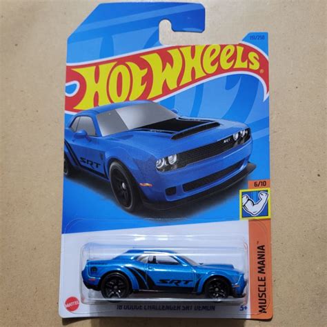 Jual HOT WHEELS 18 DODGE CHALLENGER SRT DEMON MUSCLE MANIA BLUE Shopee Indonesia