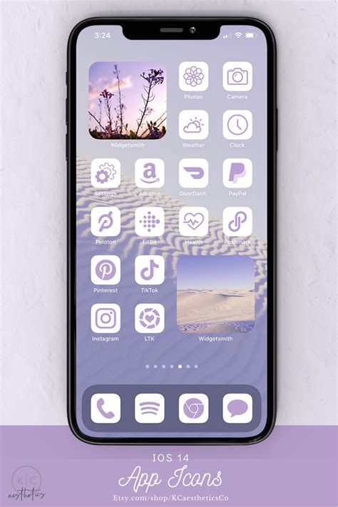 Customize Your IPhone Home Screen With This Purple Aesthetic Get 200