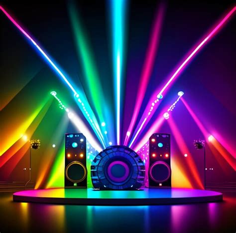 Premium AI Image | Colorful stage lights background