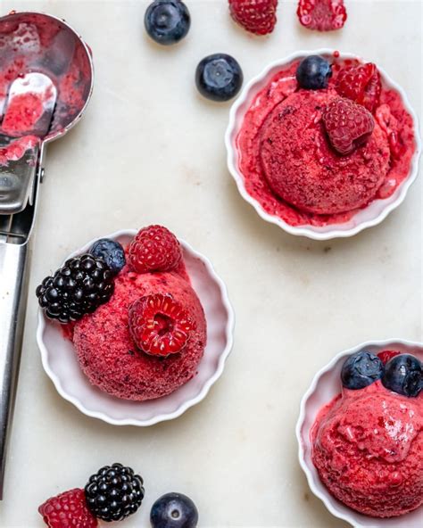 Healthy Mixed Berry Sorbet For A Sweet Clean Eating Treat Clean Food