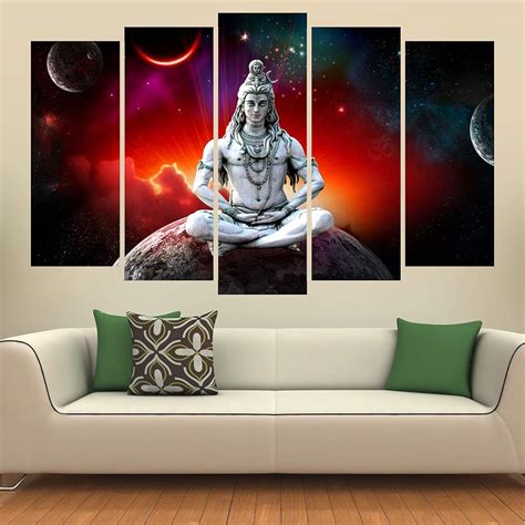 Cn Retails Multiple Frames Beautiful Shivji Wall Painting For Living