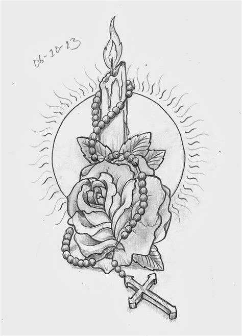 Rose And Rosary Drawing At Explore Collection Of