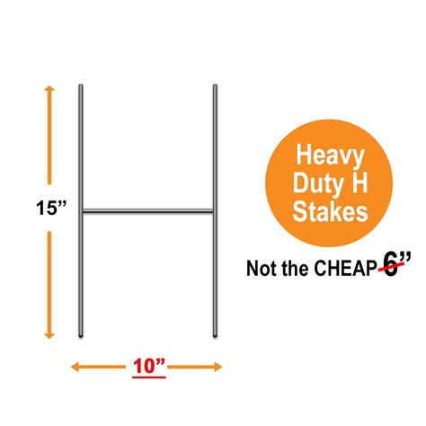 Free Shipping BINGLE 50 Pack Stakes Heavy Duty Metal 15 Inch H Stakes