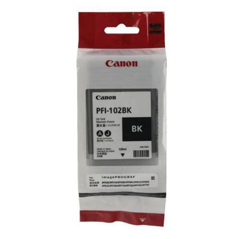 Canon PFI 102BK Black Ink CO81487 Fax Supplies Accessories