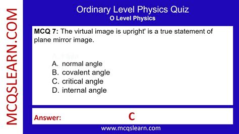 Ordinary Level Physics Quiz Questions Answers Pdf O Level Physics