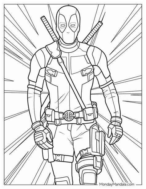 20 Deadpool Coloring Pages Free Pdf Printables Coloring Pages Avengers Coloring Pages