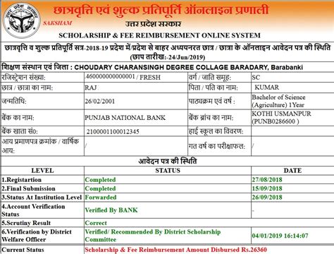 Check 2018 19 Status Post Graduate