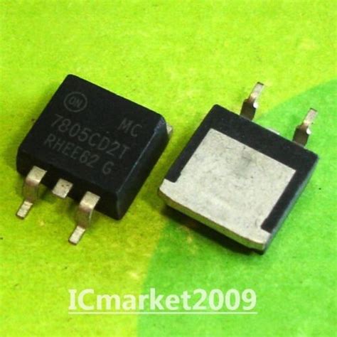 50 Pcs Mc7805cd2t Sot 263 Mc7805 7805cd2t Positive Voltage Regulators