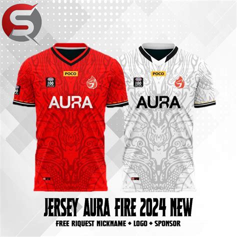 Jual Jersey Kaos Aura Fire Terbaru Free Request Nickname