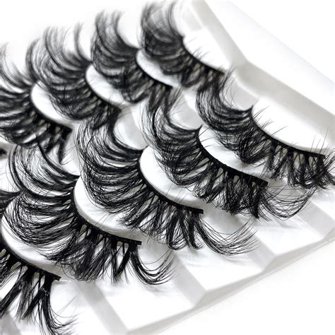 Eyelash Lash Extension Natural 2024 Fluffy Wispy Faux Mink Lashes False Eyelashes Lashes Pack 7