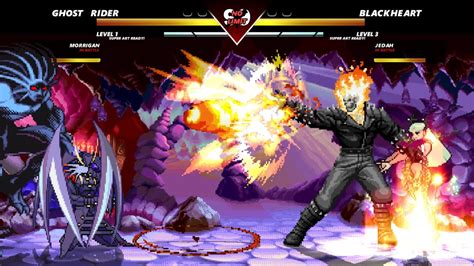 Ghost Rider And Morrigan Aensland Vs Blackheart And Jedah Dohma Mugen Fighting Games Youtube