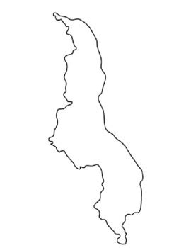 Malawi Blank Map Full Page By BAC Education TPT