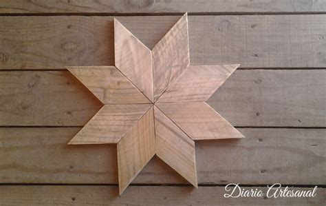 Decoración con palets Estrella de navidad con madera recuperada