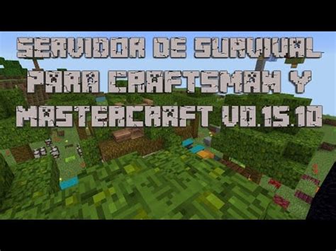 Servidor De Survival Par Craftsman Y Mastercraft V Youtube