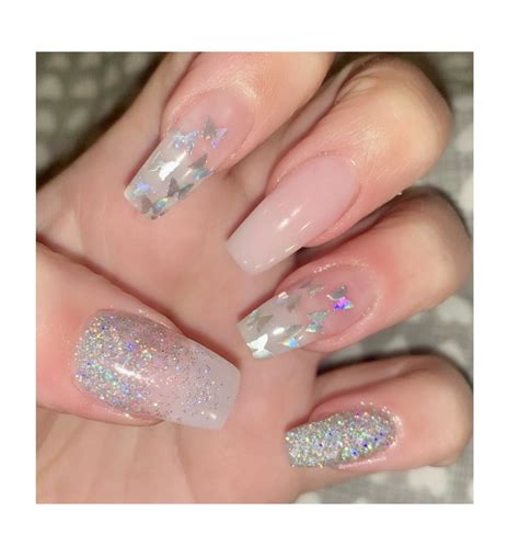 Sparkle Like A Star With These Silver Ombre Acrylic Nails Get The Look Now