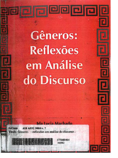 Genero Reflexões Em Análise Do Discurso Pdf