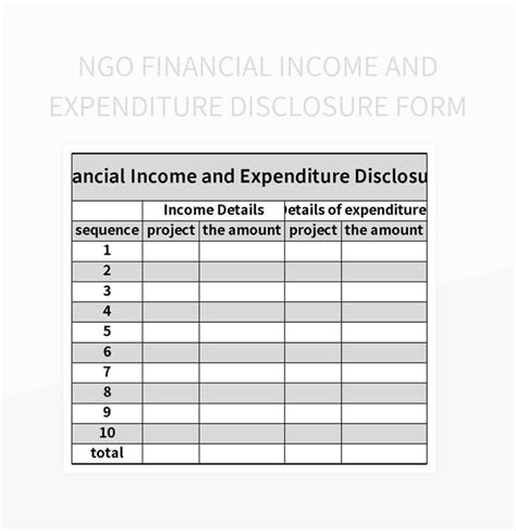 Free Disclosure Form Templates For Google Sheets And Microsoft Excel