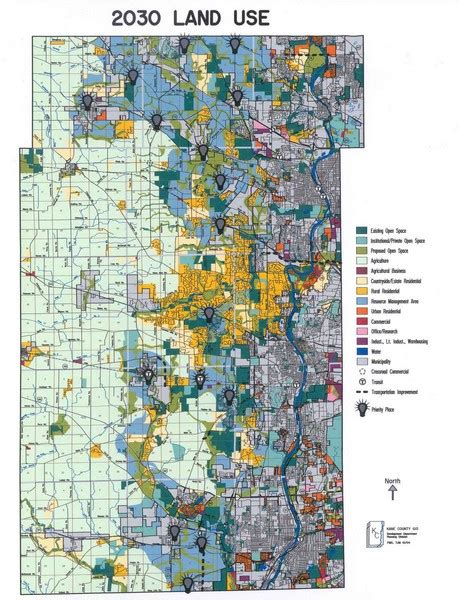 Kane County Land Use Map - Kane County Illinois USA • mappery