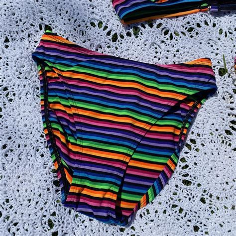 Vintage 1990s Three Piece Bikini Swimsuit Brand Is Depop